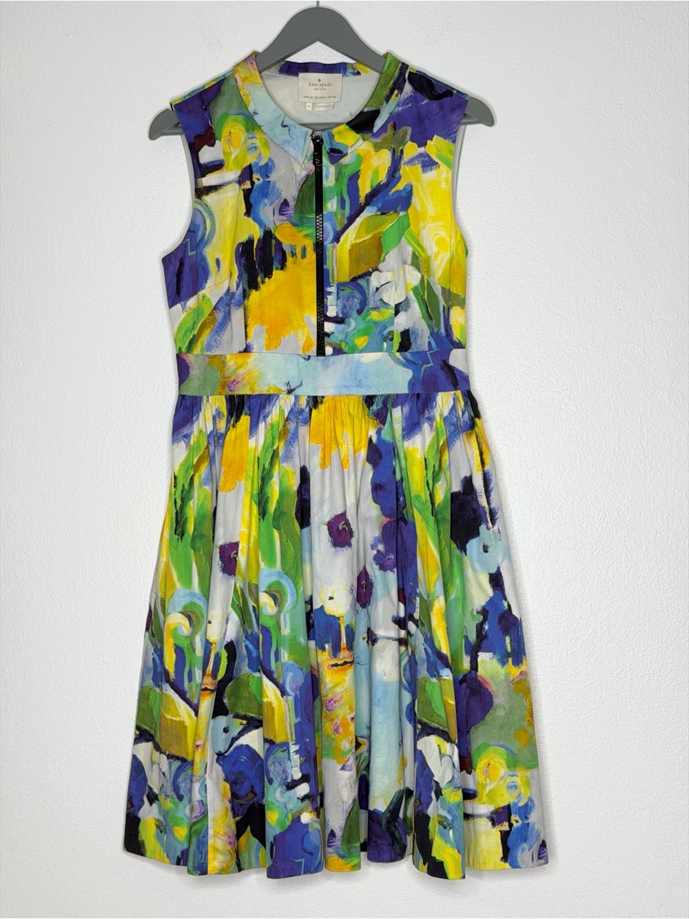 Kate Spade New York Watercolor Fit and Flare sleeveless Carissa Dress Size 8 - Picture 2 of 11